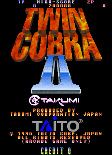 Twin Cobra II (Ver 2.1O 1995+11+30) Title Screen
